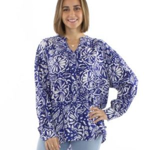 Chemisier viscose manches 3/4 imprimé TR